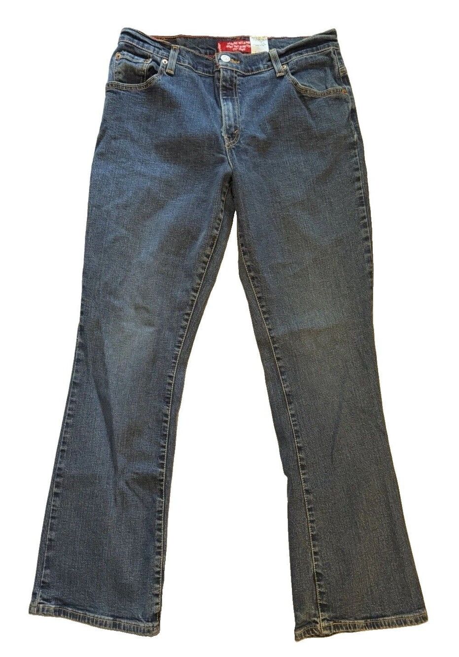 Levis 550 Jeans Women 12 M Medium Blue Relaxed Bootcut Stretch Denim 33x30 Y2K